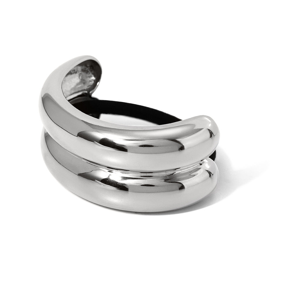 Stainless steel 18k gold-plated ponytail holder