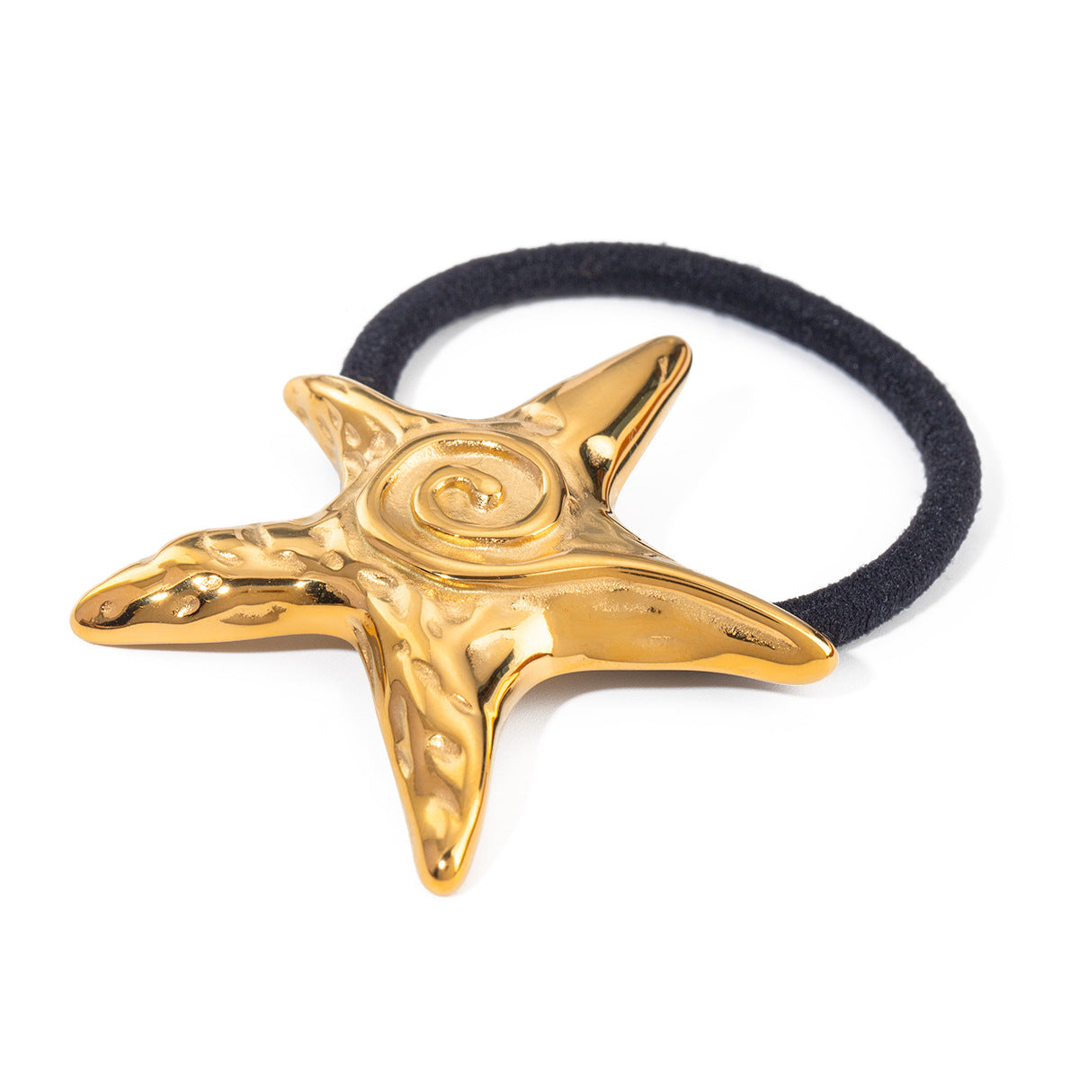 Stainless steel 18k gold-plated starfish hair accessories