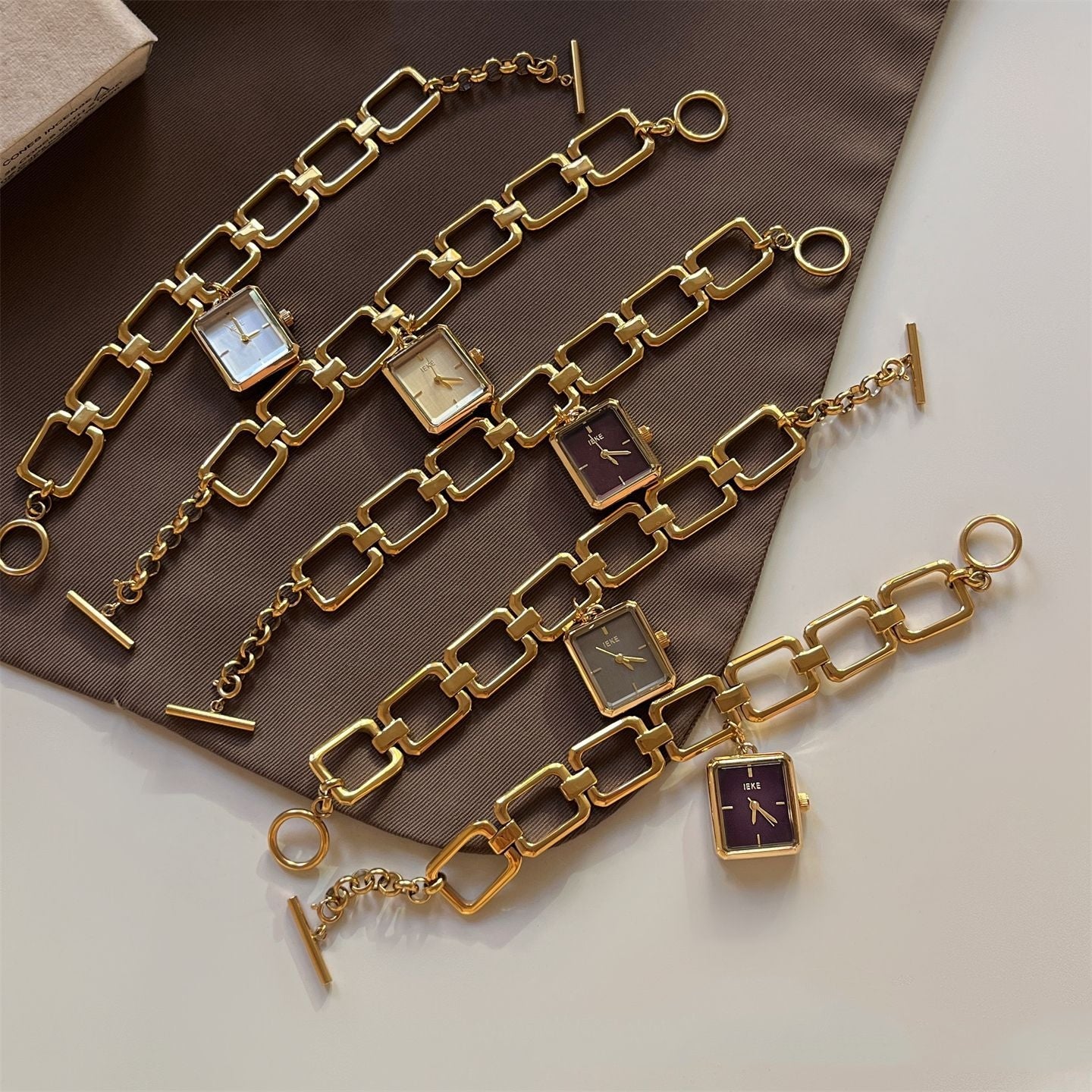 Square Hollow Chain Watch Small Dial