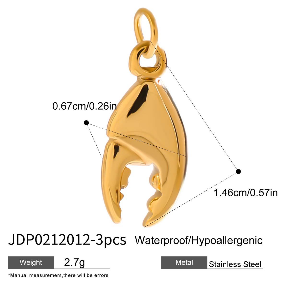 Stainless Steel Jewelry Accessories DIY Pendant