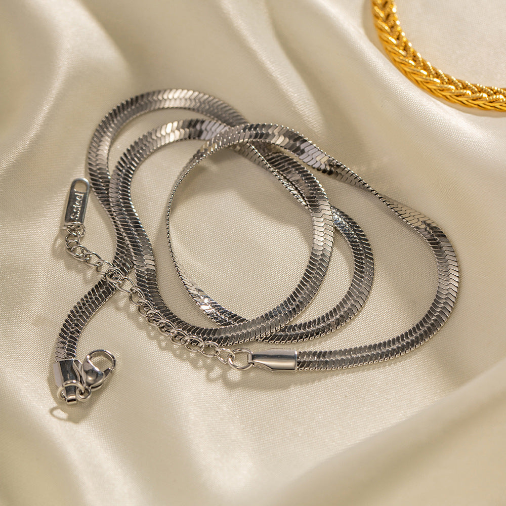 Stainless steel snake bone necklace