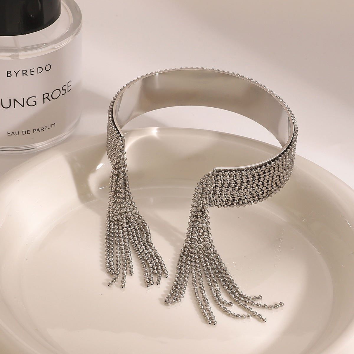 Stainless steel 18k gold-plated tassel bracelet