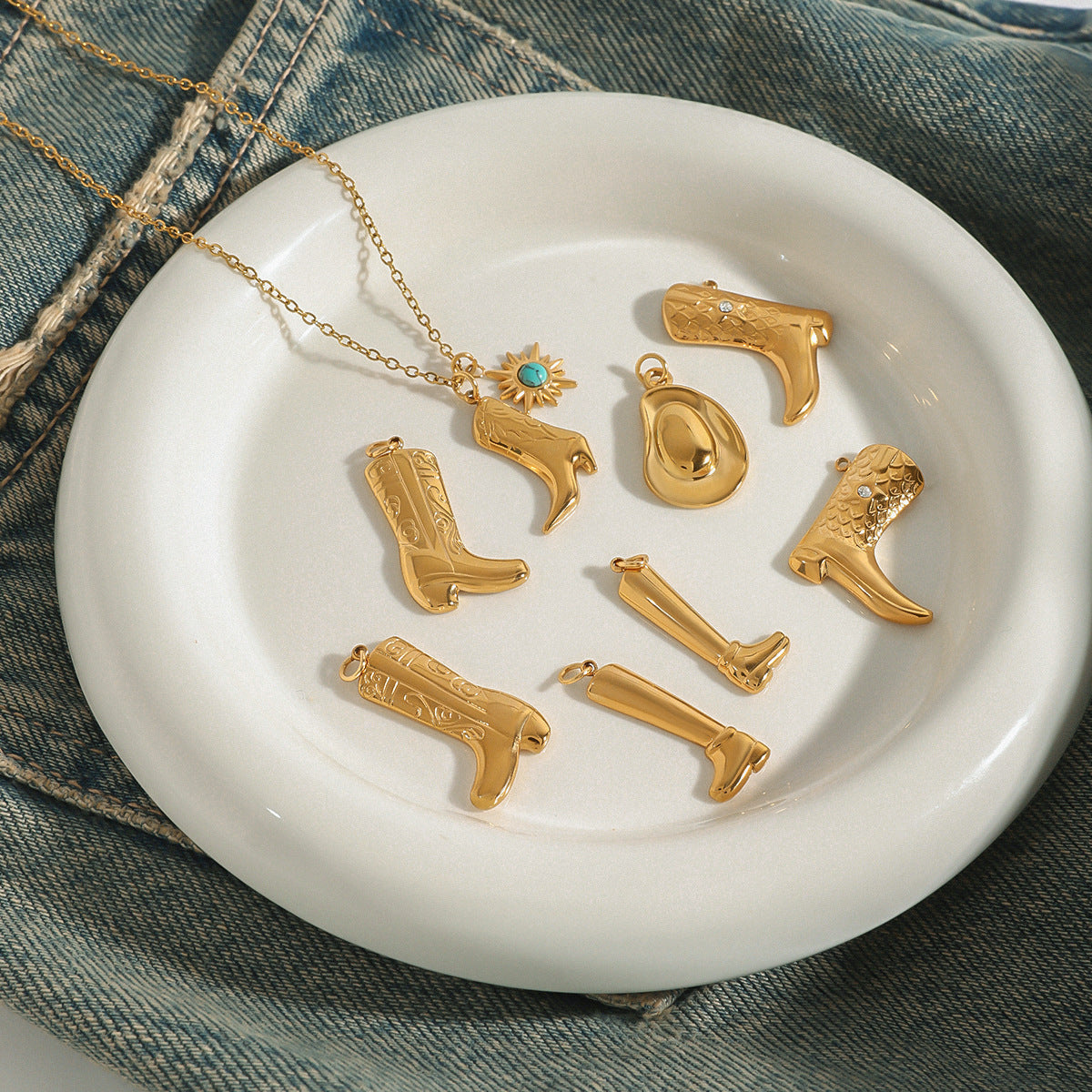 Stainless Steel Jewelry Accessories DIY Pendant