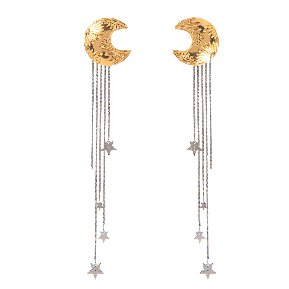Stainless steel 18k gold-plated earrings