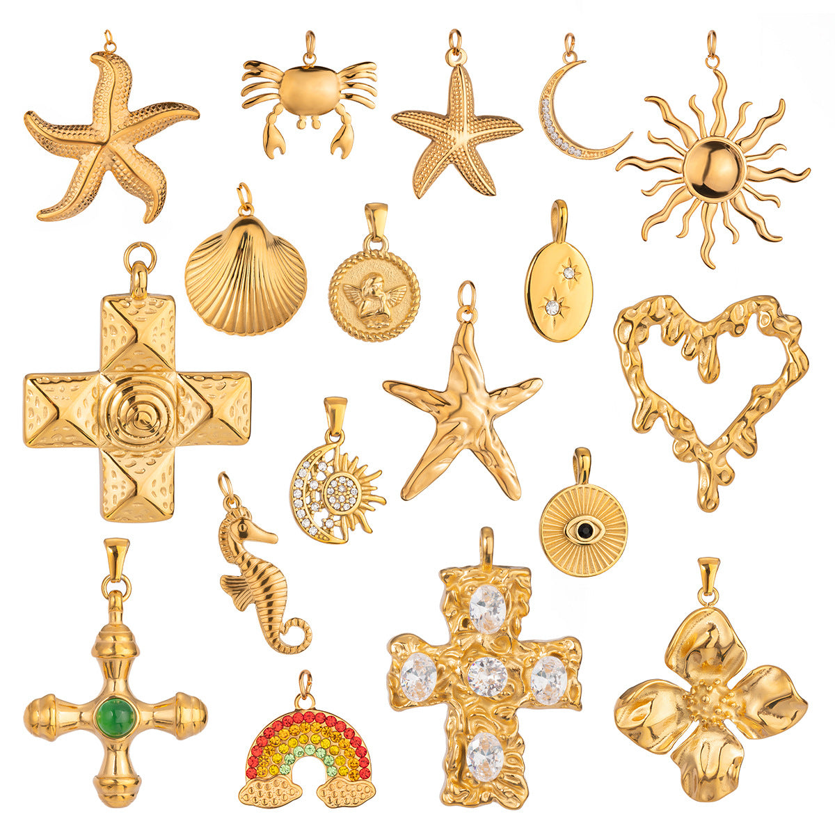 Stainless Steel Ocean Series Jewelry Accessories DIY Pendant