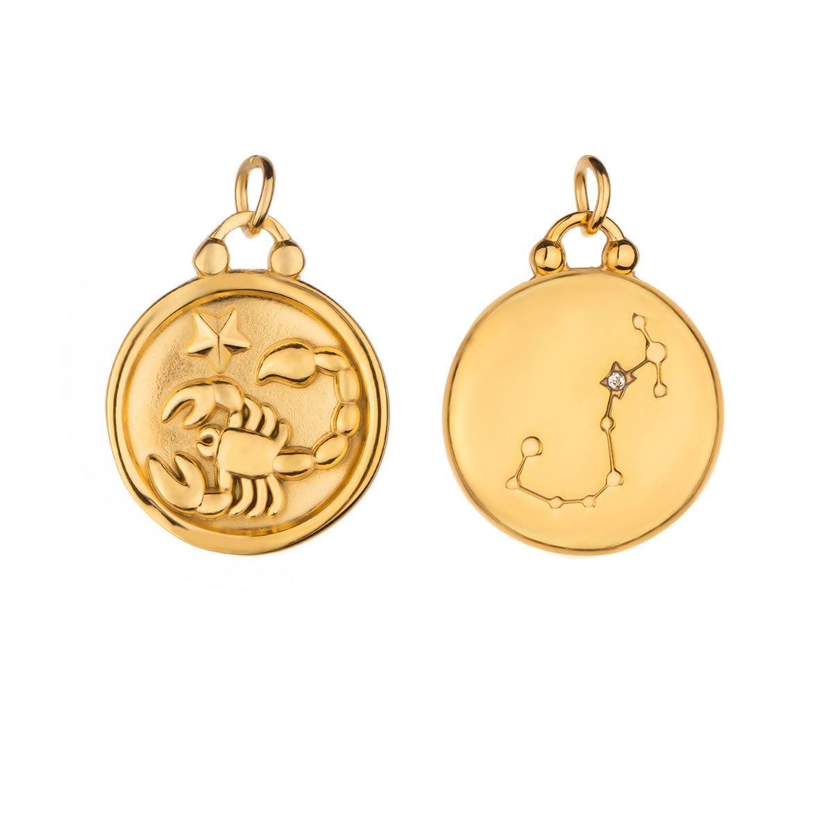 Stainless Steel 18k gold-plated Constellation Jewelry Accessories DIY Pendant
