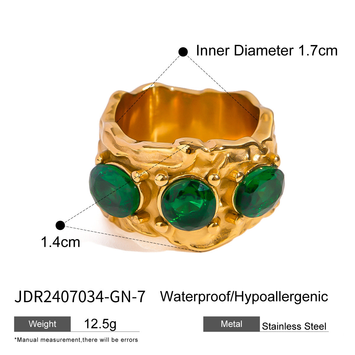 Stainless steel 18k gold-plated earrings