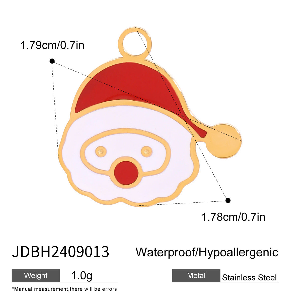 Stainless Steel Christmas Series Jewelry Accessories DIY Pendant