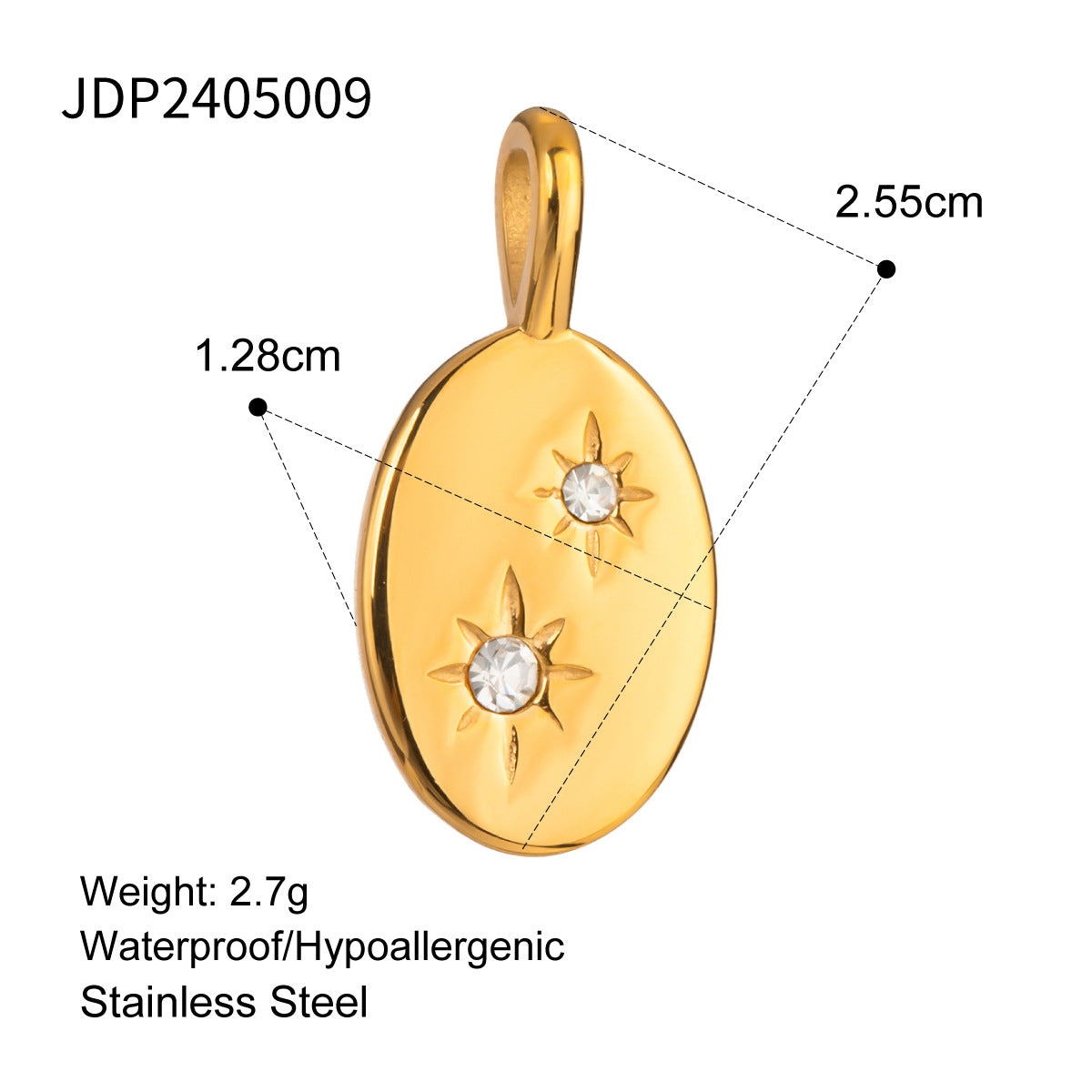Stainless Steel Jewelry Accessories DIY Pendant