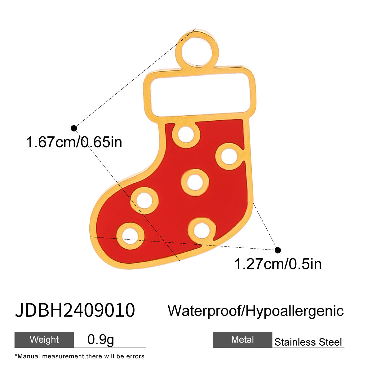 Stainless Steel Christmas Series Jewelry Accessories DIY Pendant