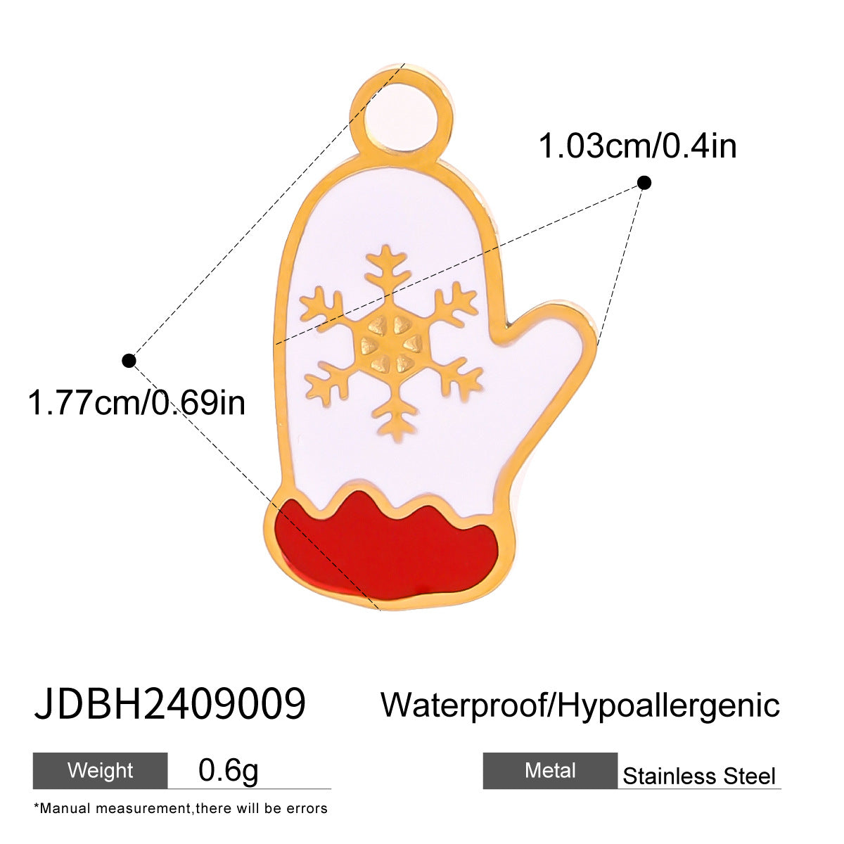 Stainless Steel Christmas Series Jewelry Accessories DIY Pendant