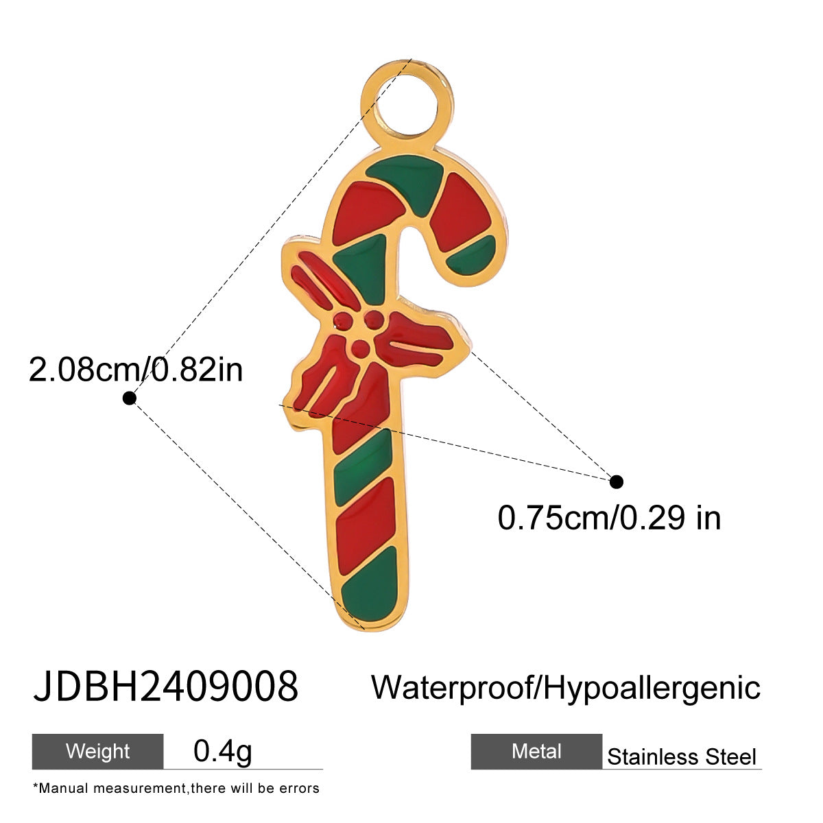Stainless Steel Christmas Series Jewelry Accessories DIY Pendant