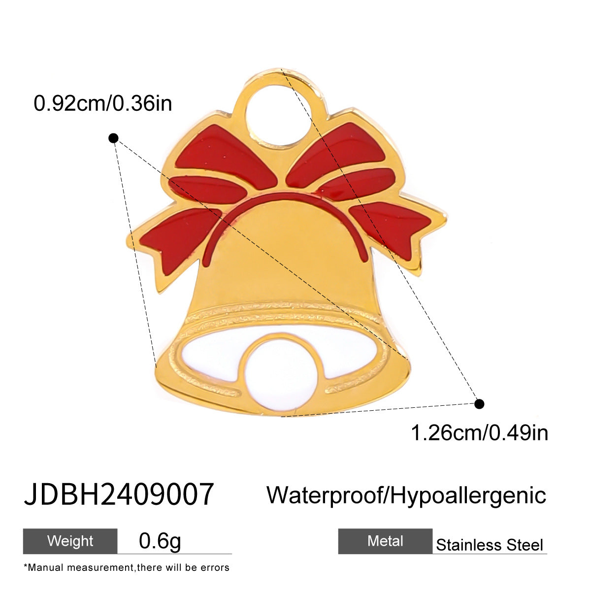 Stainless Steel Christmas Series Jewelry Accessories DIY Pendant