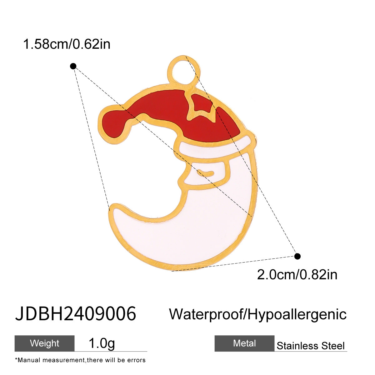 Stainless Steel Christmas Series Jewelry Accessories DIY Pendant