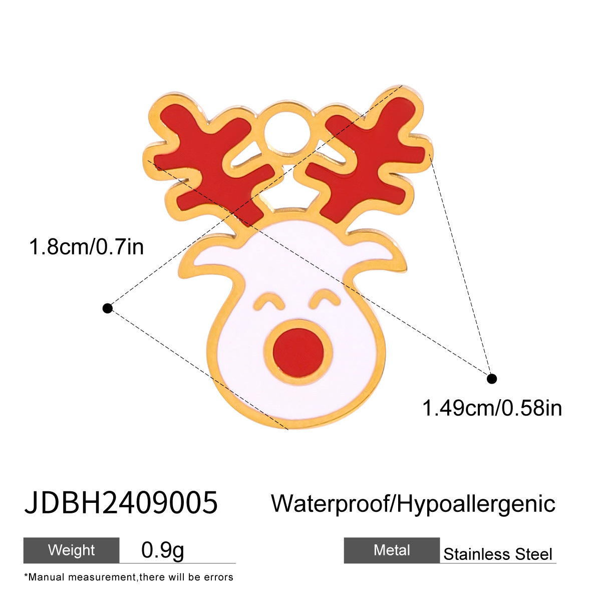 Stainless Steel Christmas Series Jewelry Accessories DIY Pendant