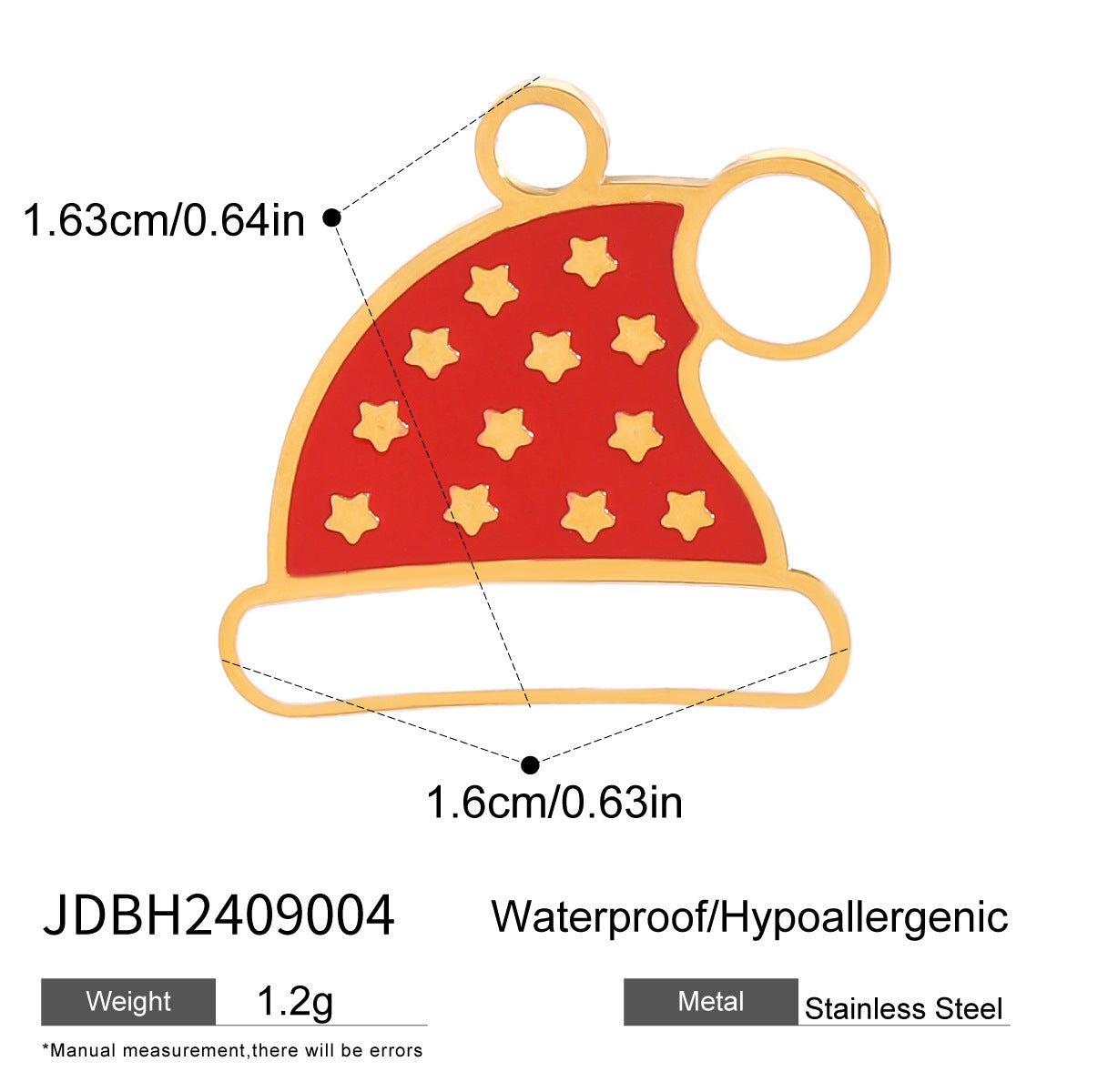 Stainless Steel Christmas Series Jewelry Accessories DIY Pendant