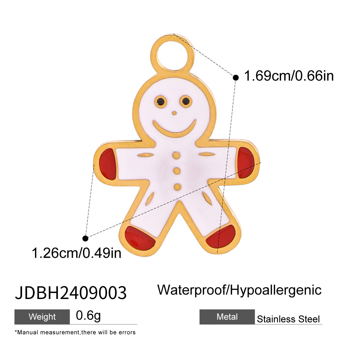 Stainless Steel Christmas Series Jewelry Accessories DIY Pendant