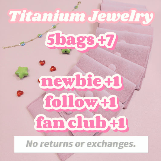 5 bags of titanium steel jewelry items