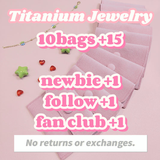 10 bags of titanium steel jewelry items