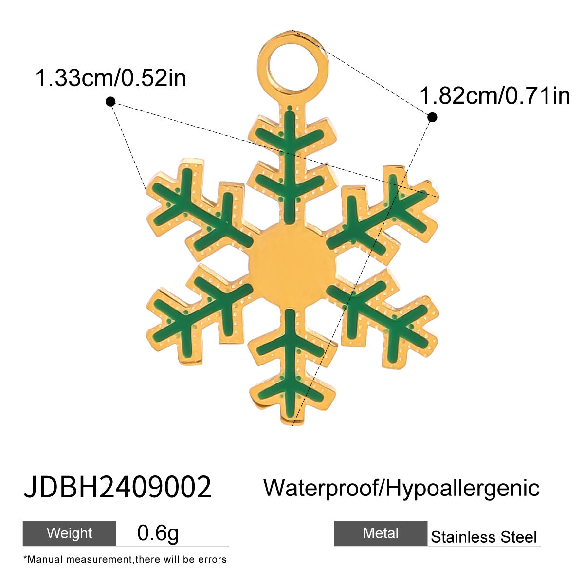 Stainless Steel Christmas Series Jewelry Accessories DIY Pendant
