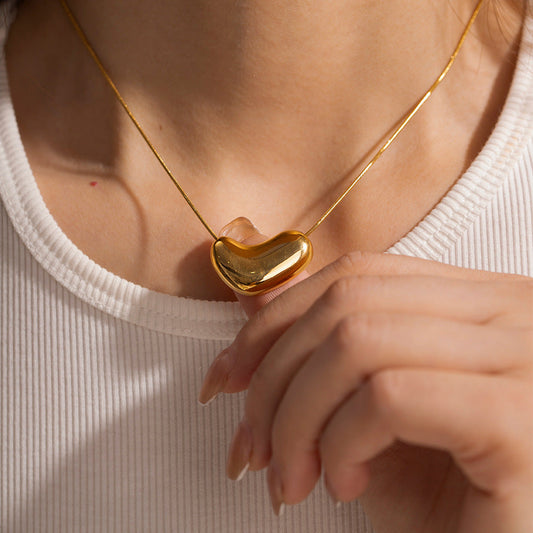 Stainless steel 18k gold-plated snake chain necklace