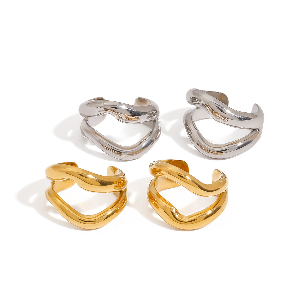Stainless steel 18k gold-plated helix ear clip